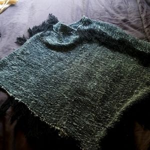 Tagless Handmade Vintage Boho Alpaca Poncho Shawl Rustic Textured